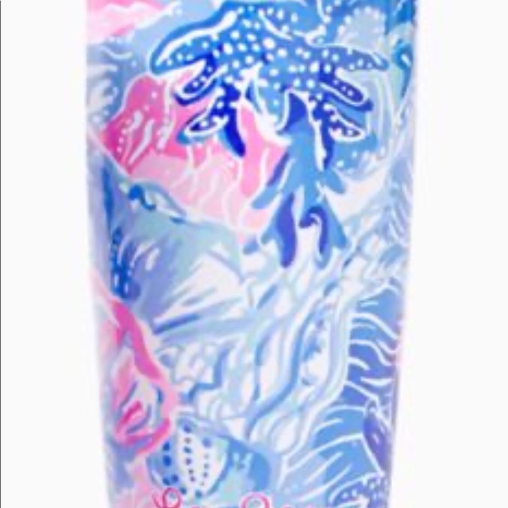 Lilly Pulitzer Blue & Pink Tropical Print Insulated Tumbler - Picture 4 of 4